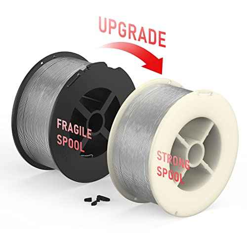 YESWELDER Flux Core Gasless MIG Wire, E71T-GS Mild Carbon Steel .035-Inch Diameter 2-Pound, Strong ABS Plastic Spool Welding Wire (3Packs)