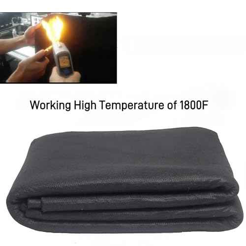 39 x 48 x 1/5 inches Carbon Fiber Welding Blanket Fireproof, Heat Resistant Fabric 1800¡ÆF High Temp Insulation Pad, Flame Retardant Protective Mat for Soldering Welding Brazing Plumbing