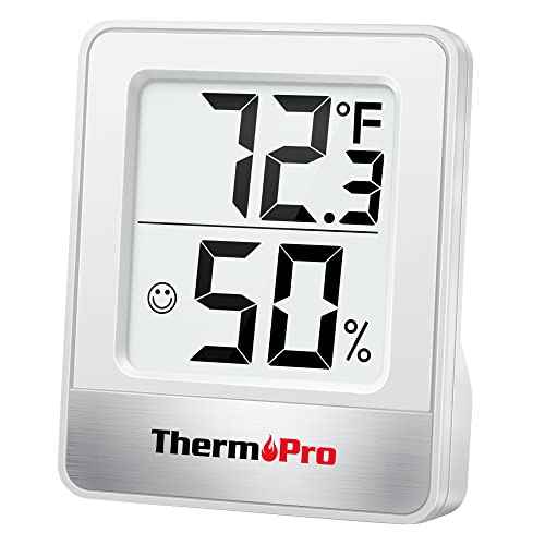 ThermoPro TP49 Digital Hygrometer Indoor Thermometer Humidity Meter Room Thermometer with Temperature and Humidity Monitor Mini Hygrometer Outdoor