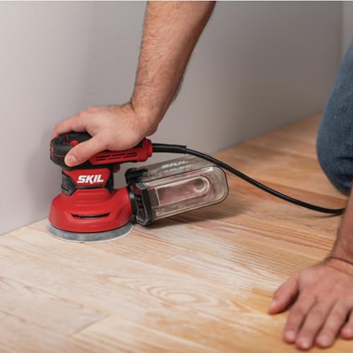 Skil 5-Inch Random Orbital Sander with Cyclonic Dust Box & 3 Sanding Sheets