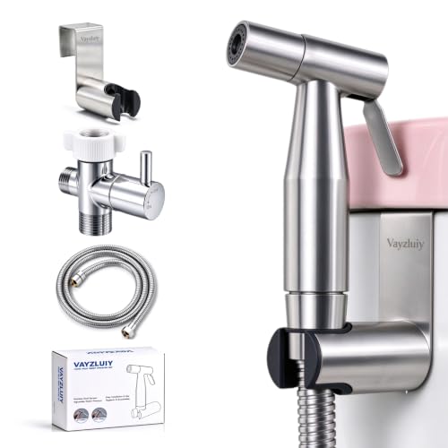 Vayzluiy Stainless Steel Handheld Bidet Sprayer with Adjustable Water Pressure