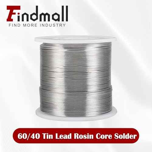 findmall 60/40 Tin Lead Rosin Core Solder Wire for Electrical Soldering 0.031"/0.8mm 1lb/454g