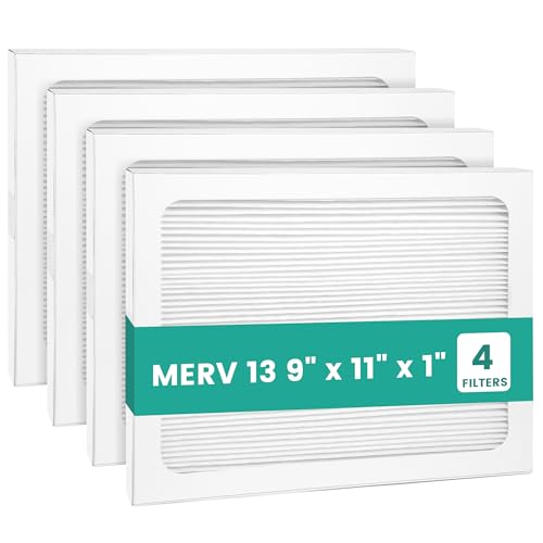 Pelano 4 Pack 9x11x1 MERV 13 Replacement Dehumidifier Filter for Santa Fe Compact70 Ultra70 Element Compact2 UA65H