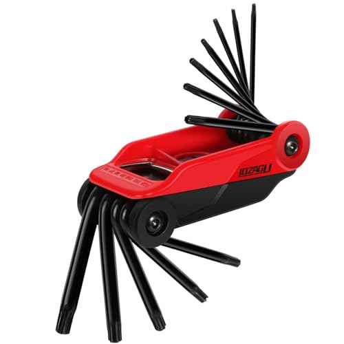 12PCS Tamper Proof Star Key Set, T6 to T40, Folding Security Torx Key Set