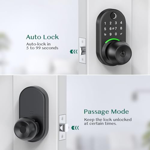 Yamiry Keypad Smart Door Lock - Fingerprint & Keyless Entry (Regular)