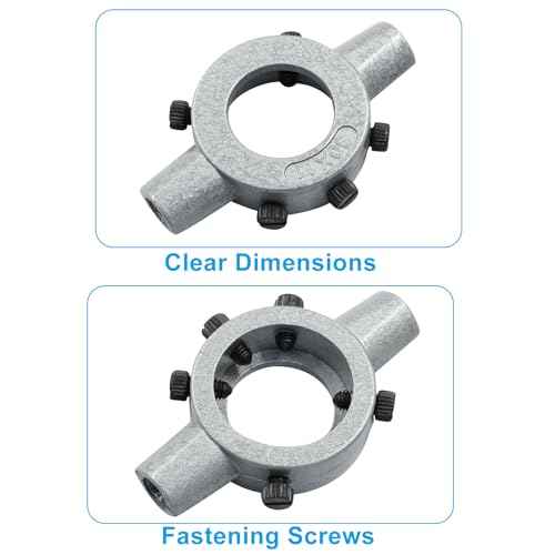 Bivethoi Round Die Stock Handle Wrench, M10-M11 Metric Round Die Holder for 30mm/1-3/16 Inch OD Dies