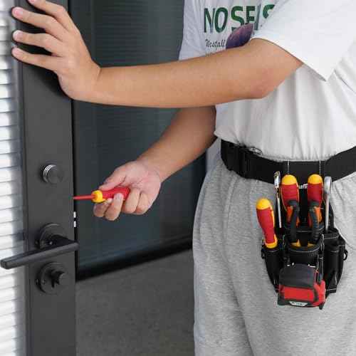 MELOTOUGH Pocket Tool Belt Pouch-Small Tool Pouch with Quick Release Belt Clip,Clip on Larger Pockets & Loop, Clip on-Tool Holder Accessory