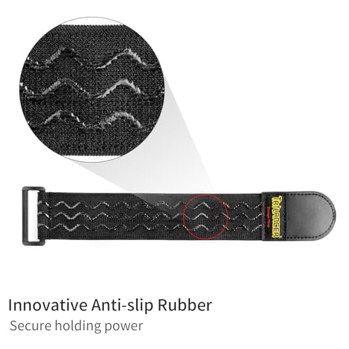 Trilancer 12" Elastic Cinch Straps with Anti-Slip Strips - 8 Pack