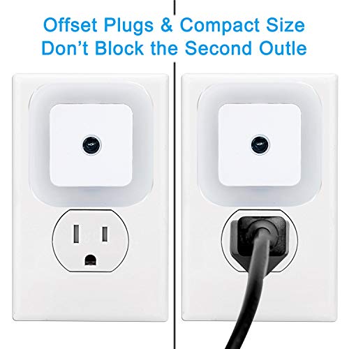 Uigos LED Night Light with Smart Sensor - Dusk to Dawn, 6-Pack, White, 0.5W Plug-in