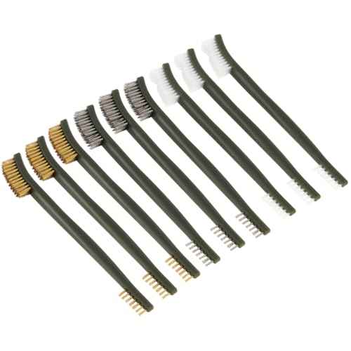 OriGlam Mini Wire Brush Set, Paint and Dirt Remover, Cleaning Welding Slag and Rust, Handy Steel / Nylon / Brass Brush Suitable for Cleaning Paint / Dirt (9)