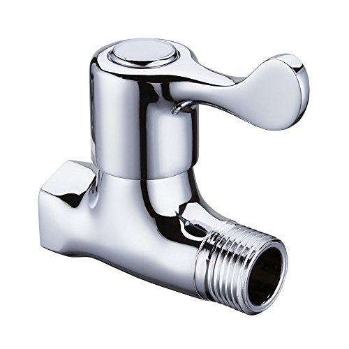 Weirun Chrome Shower Head Shut Off Valve with Brass Construction & Water Pressure Regulator