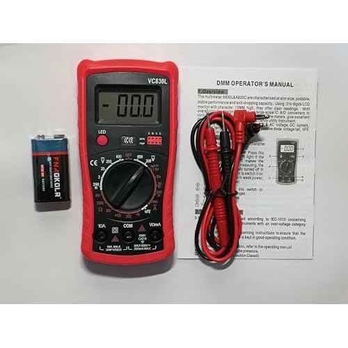 Soldering Iron Kit, Digital Multimeter Kit, Multi Tester, Voltage Tester, Measures AC/DC Voltage, Current, Resistance/Continuity/Diode/Triode. Solder Iron, Adjustable Temperature (Red)