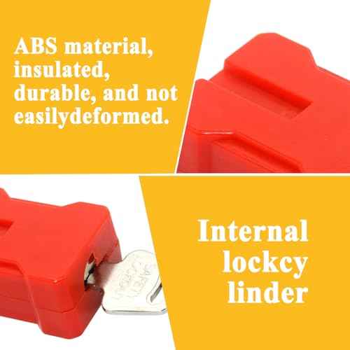 7397 Electrical Plug Lockout Device with 2 Keys, Fits for Standard 2&3 Pronged Plugs, Safety Assurance Device