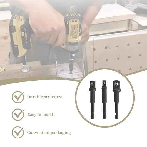 DW2541IR, DW2542IR, DW2547IR for DeWalt Socket Adapter Set, Impact Grade Socket Adapter Set,1/4", 3/8", 1/2" Drive Drill (3pcs)