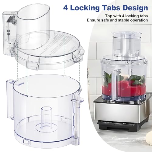 IHOUMEX DFP-14NWBCT1 4-Lug Work Bowl Cover for Cuisinart DFP-14 Series, 7.6x4.3in