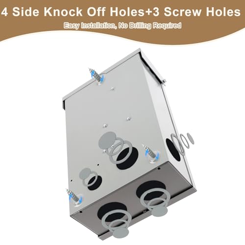 FixOasis 3P 60 Amp Non-Fusible Disconnect Switch with Ground, NO FUSE Version