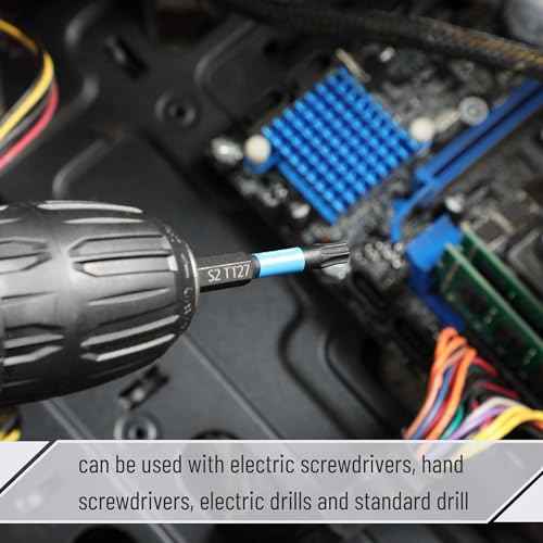 Bates- Impact Torx Bit Set, 27 pcs, 1" and 2" Long, 1/4" Hex Shank TT7-TT40, Security Torx Bit Set, Tamper Proof, Magnetic Holder and Storage Case