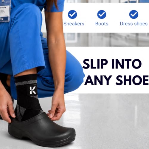 Koprez X-Large Black Plantar Fasciitis Support Sleeve for Ankle Pain Relief