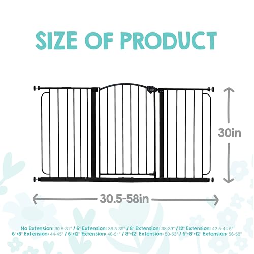 Regalo Safety Baby Gate 30.5-58 Inch Extra Wide Child & Pet Gate
