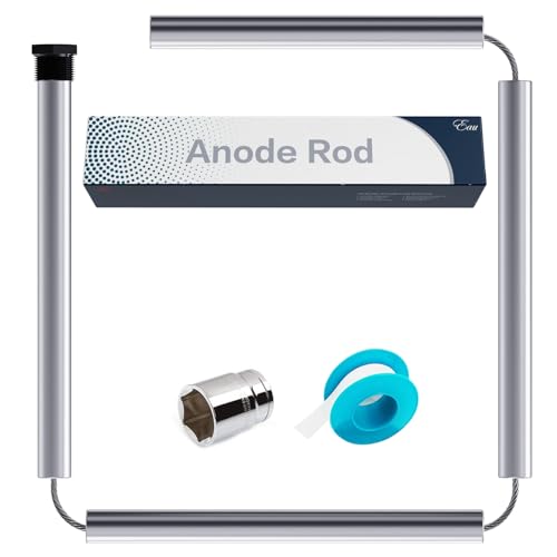 Eau 44 Inch Flexible Magnesium Water Heater Anode Rod with Install Kit