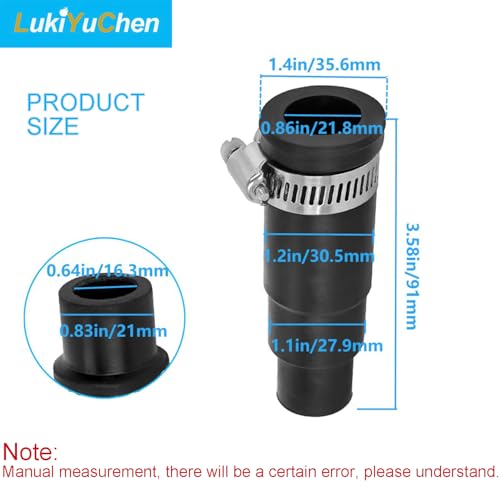 Dishwasher Drain Connector Kit for InSinkErator Disposals with Inlet Adapter, Includes 1 Inlet Connector and 3 Hose Clamps