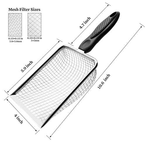 Soil Sifter for Gardening Pack of 2, Dirt Sifter Compost Sifter with Handle,Two Garden Sifters for Soil with 3.8/5mm Mesh,Rocks Sifter Sand Sifter Garden Shovel