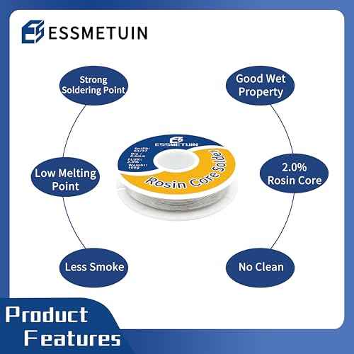 63/37 Tin Lead Rosin Core Solder Wire for Electrical Soldering, Circuit Board, DIY Home Appliance, 2% Flux Sn63Pb37(0.6mm/0.024in, 100g)