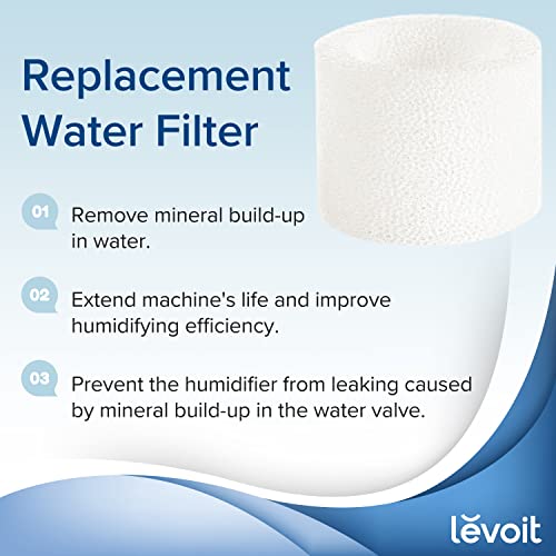 Levoit Top Fill Humidifier Filter Replacement 10-Pack – Genuine LV Filters for Classic160, Dual200S, Dual150, Classic300, OasisMist450S, LV600S, Superior6000S (Top Fill Variant)