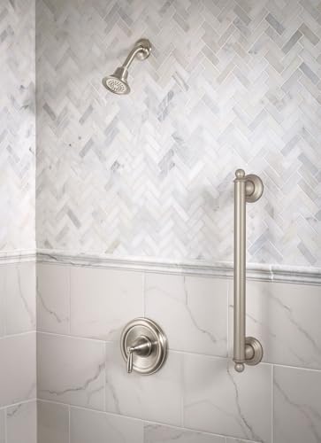 Moen Brantford Brushed Nickel Pressure Balance Shower Trim Kit - Includes Lever Handle, Model T2152NHBN (Variation: .5)