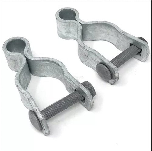 Dailydanny 2 Pack Chain Link Fence Frame Gate Post Female Hinge with Bolts and Nuts (1-7/8 Inch)