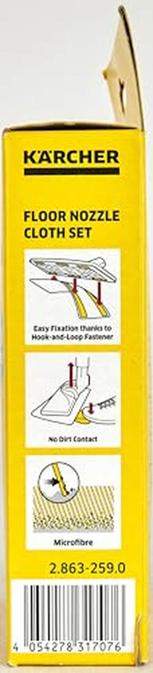 Kärcher Steam Cleaner Floor Pads, Microfiber - Designed for Karcher SC3 Steam Cleaner Floor Nozzle - for Power Steamers - 2 Pack