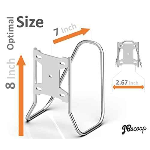 JBscoop Garden Hose Holder, Stainless Steel Wall Mount for Water Hose & Extension Cords, Heavy Duty & Rust Proof