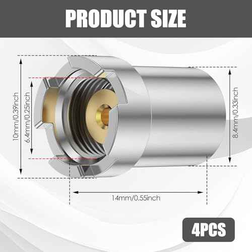 4PCS 510 Thread Magnetic Adapter Kit, Universal Threaded Screw Converter for Soldering Iron, Metal Connector Adapters for Circuit Board Repair Tools