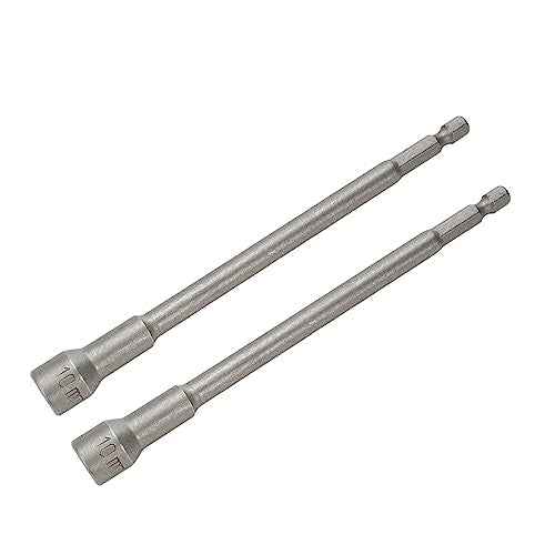 Hex Shank Magnetic Power Nut Driver Bit Set 10mm Hex Socket Extension Long Metric Hex Driver Bits -2pcs