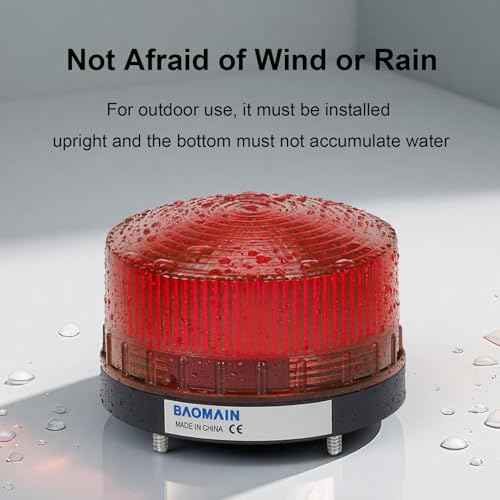 Baomain Industrial Signal Round Red Warning Light Strobe Warning lamp LTE-5061 AC 110V 3W, for Factories & Construction