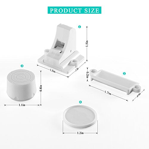 Vmaisi Magnetic Baby & Child Safety Cabinet Locks - Standard 4 Pack