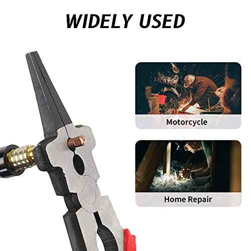 8" MIG Welding Pliers with Insulated Handle - Multifunction Carbon Steel Pliers for Welding and Wire Cutting