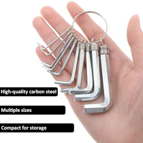 10 in 1 Small Allen Wrench Set 1.5-10 mm L Shape Allen Wrench Tiny Hex Key Set, Portable L Shape Bike Repair Tool Size: 1.5mm, 2mm, 2.5mm, 3mm, 3.5mm, 4mm, 5mm, 6mm, 8mm, 10mm