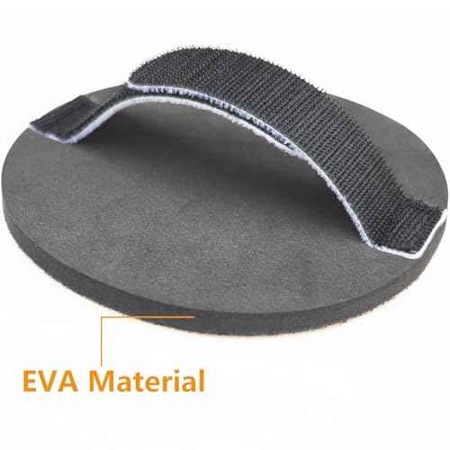 5" Hook and Loop Pad for Hook & Loop Grip Abrasive Discs, Round Multi-Use Hand Sanding Pad, Hand Sanding Holder, Sandpaper Pads