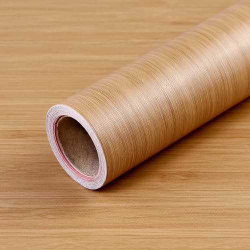Brown Wood Grain Contact Paper 15.7¡Èx78.7¡È Wooden Peel and Stick Wallpaper Self-Adhesive Removable Waterproof Vinyl Film for Cabinets Countertops Furniture