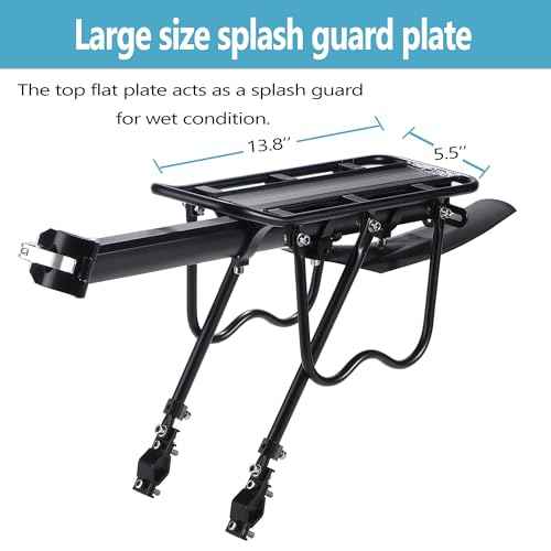 Rear Bike Rack,Bike Cargo Rack w/Fender & Large Size Reflective,Quick Release Mountain Road Bicycle Rear Racks,Universal Bike Luggage Rack,Large Capacity Bike Pannier Rack,YONTUO