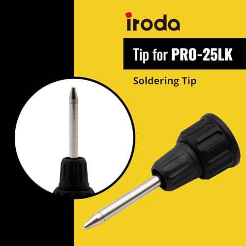 Iroda Solderpro 25LK Spare Soldering tips Set for Battery Rechargeable Soldering Iron, Inlcudes Conical Tip, Pointed Conical Tip, Hot Knife.