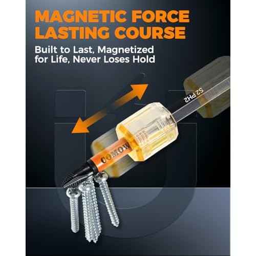 COMOWARE 12pcs Phillips Head Drill Bits #2, S2 Steel 1/4" Hex Bit Set, Anti Slip Screwdriver Bits, 1-6" Length, CNC Tip Magnetic Drill Bit, Impact Hex Bitss Sets For Electronic Devices Disassembly