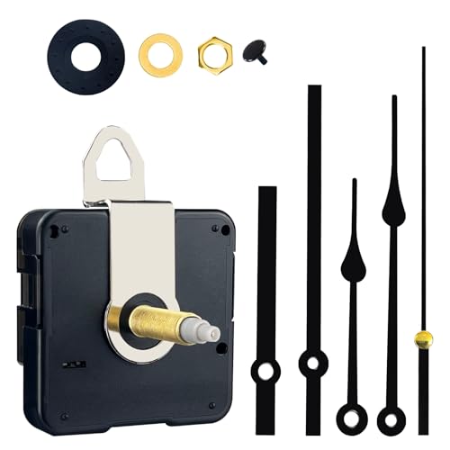 AIRUIFU Silent Battery Operated Clock Mechanism Replacement Long Shaft 1-1/5 inch