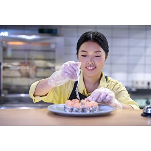 KingSeal 2000 Count PolyStretch TPE Poly Hybrid Disposable Gloves, Powder-Free, Vinyl Glove Substitute, Size Small - 10 Boxes x 200 Gloves