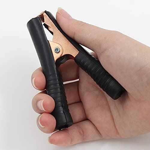 10Pcs 100A Insulated Alligator Clips Electrical Heavy Duty Alligator Clamps, Battery Replacement Cable Metal Spring Loaded Jumper Clips for Car Auto Vehicle Boat (Red & Black£©