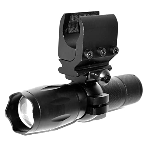 Trinity Tactical Flashlight with Mount Compatible with Mossberg Maverick 88 Pump 12 Gauge Single Rail Adapter Hunting Accessories.