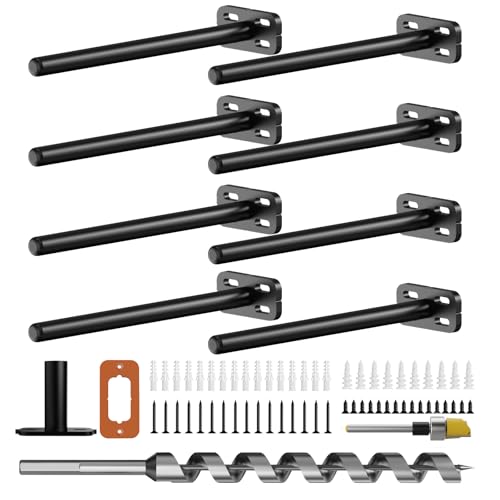 Crafterspirit 8 Inch Heavy Duty Invisible Wall Shelf Brackets - 8pcs