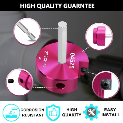 2 Inch PVC Pipe Reamer with Hex Shaft - Plumbing Fitting Saver Tool for Water & Drain Pipes