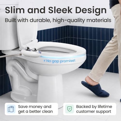LUXE Bidet NEO 185 White Bidet Attachment for Toilet Seat